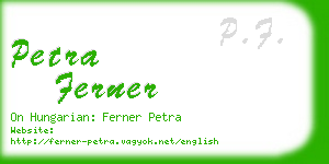 petra ferner business card